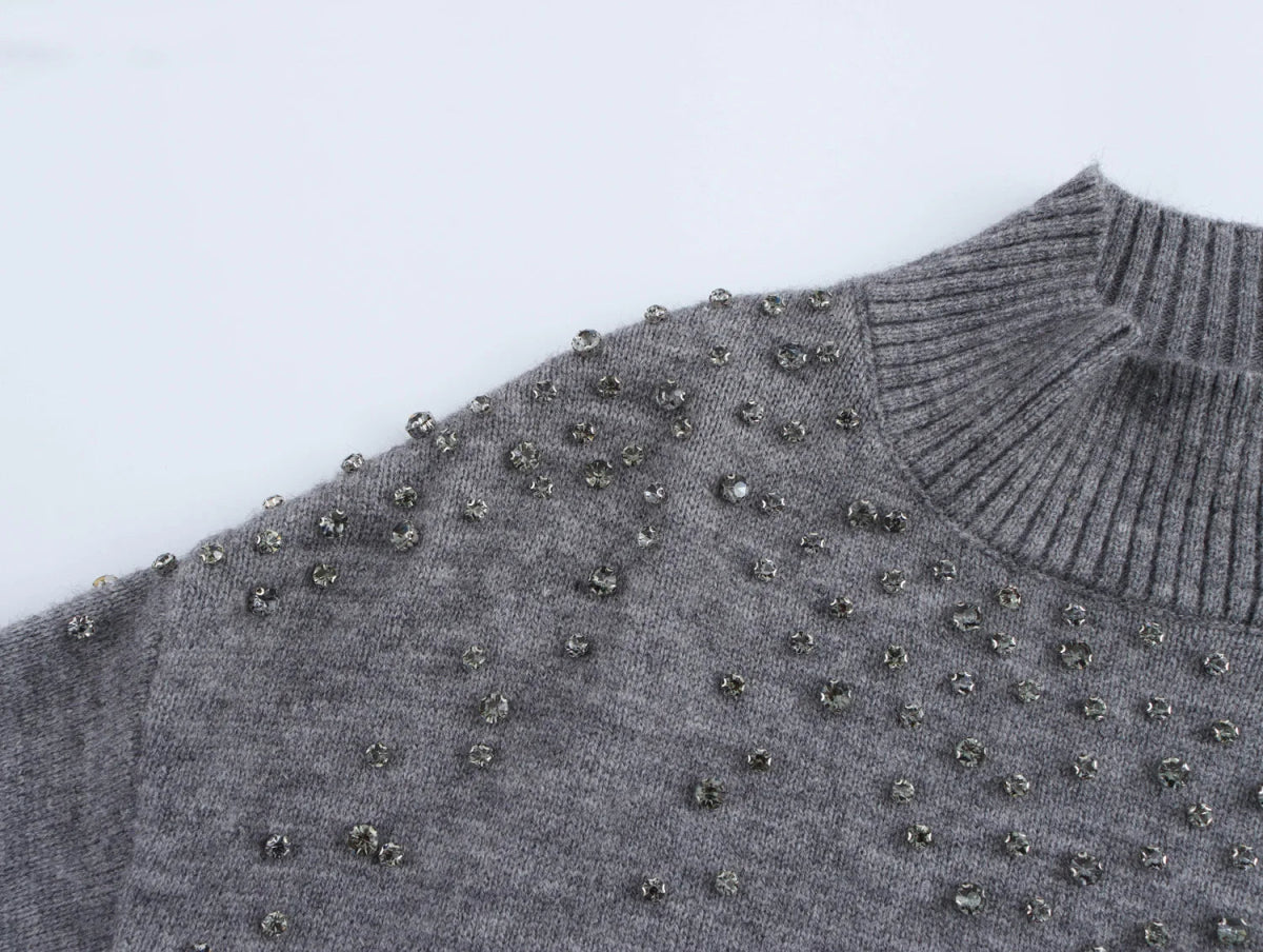 Pull Oversize Vintage Gris - Louise Vintage