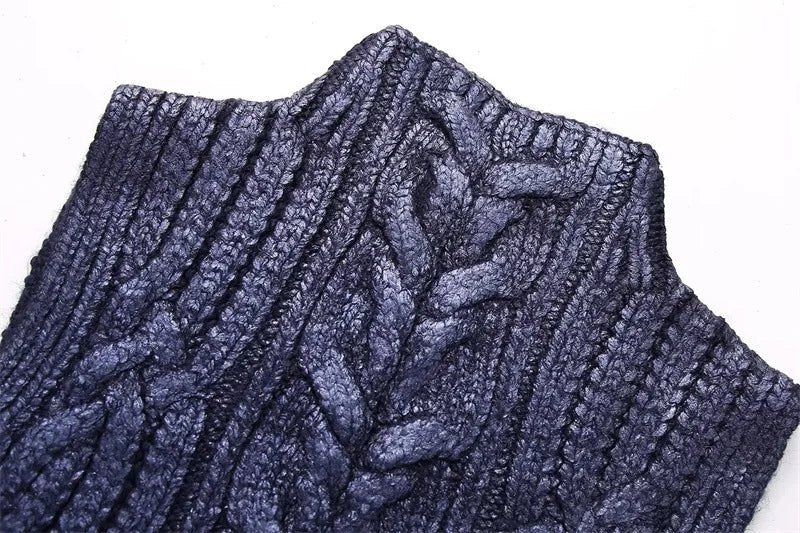 Pull Sans Manche Vintage Bleu - Louise Vintage