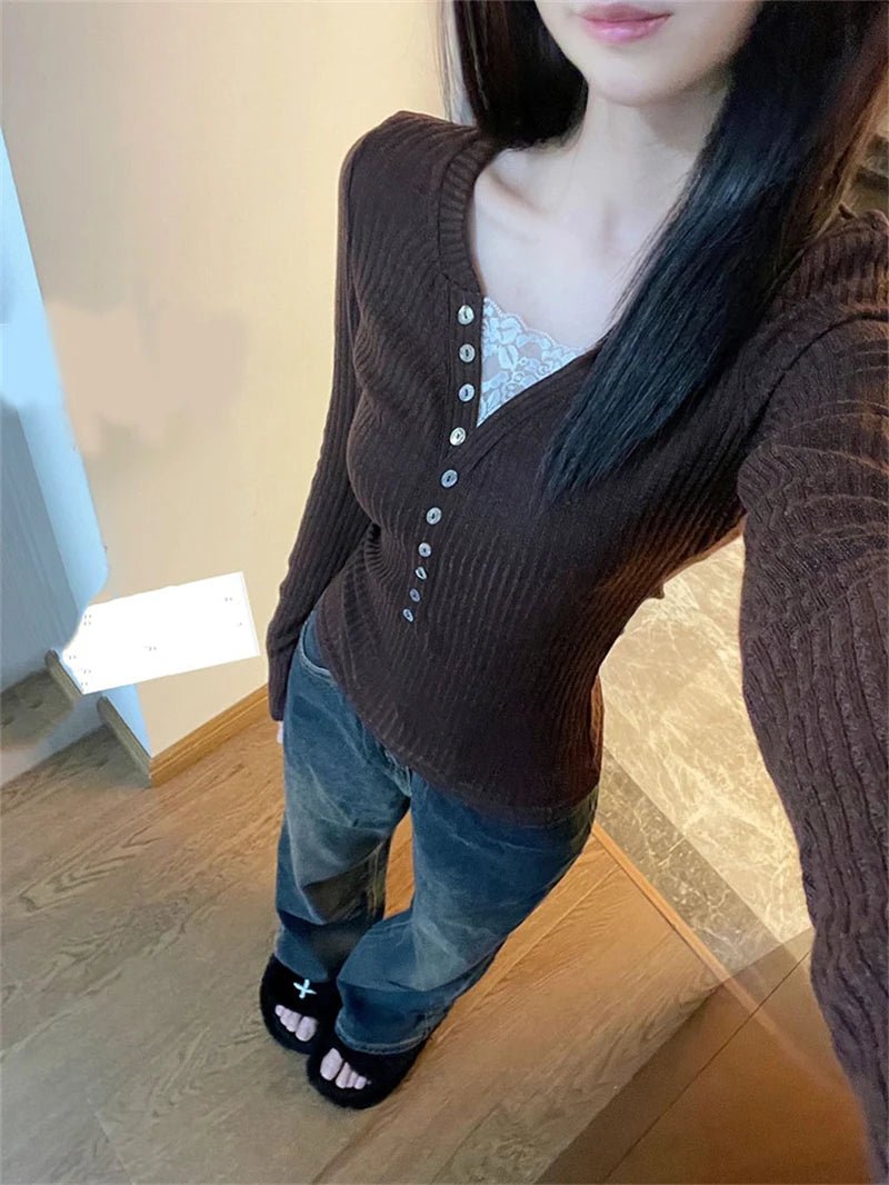 Pull Vintage Marron - Louise Vintage