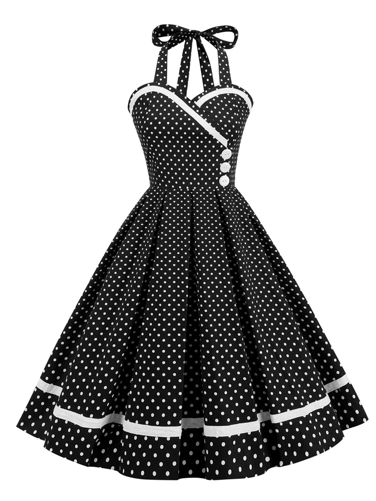Robe à Pois Année 50 Rétro - Louise Vintage