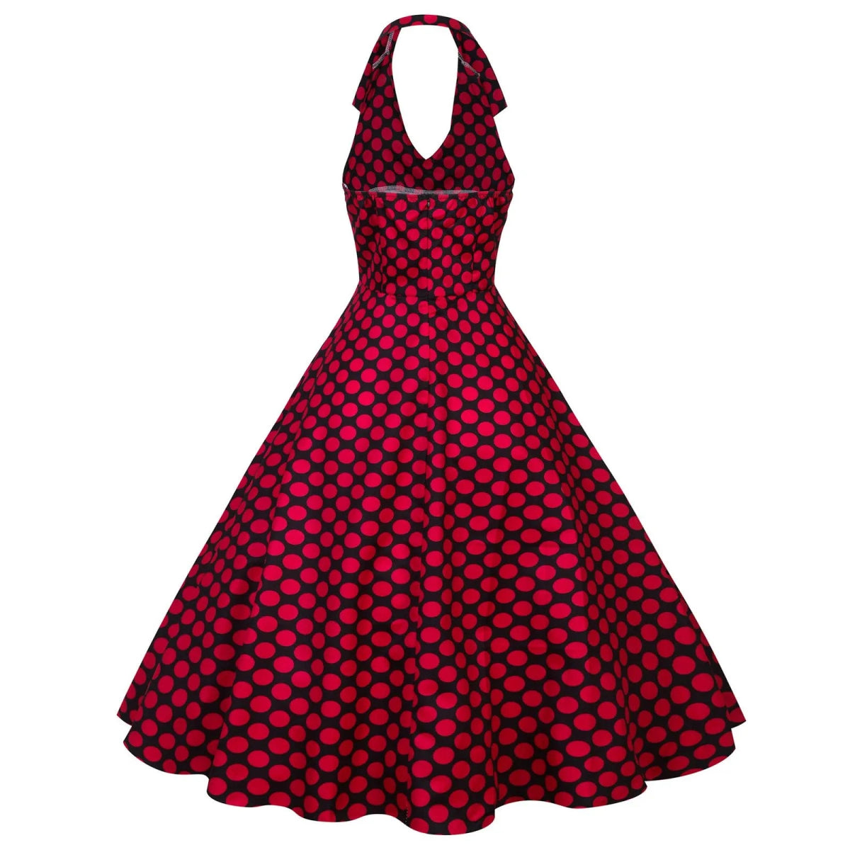 Robe à Pois Année 60 Bordeaux - Louise Vintage