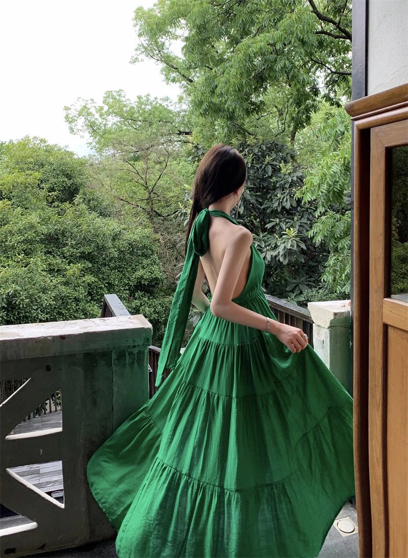 Robe Année 30 40 Verte - Louise Vintage