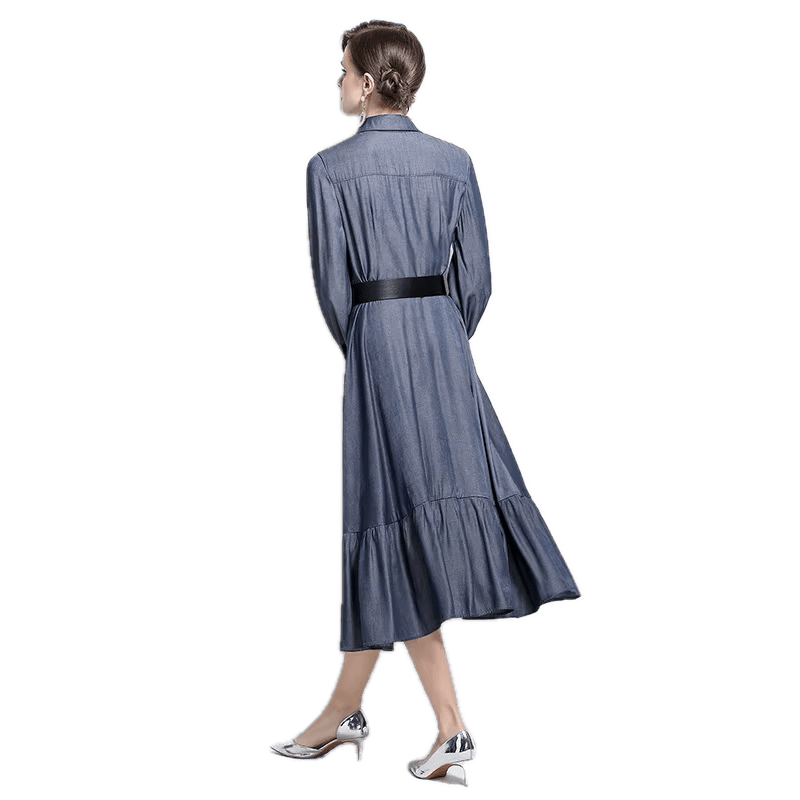 Robe Année 40 Hiver Bleu - Louise Vintage
