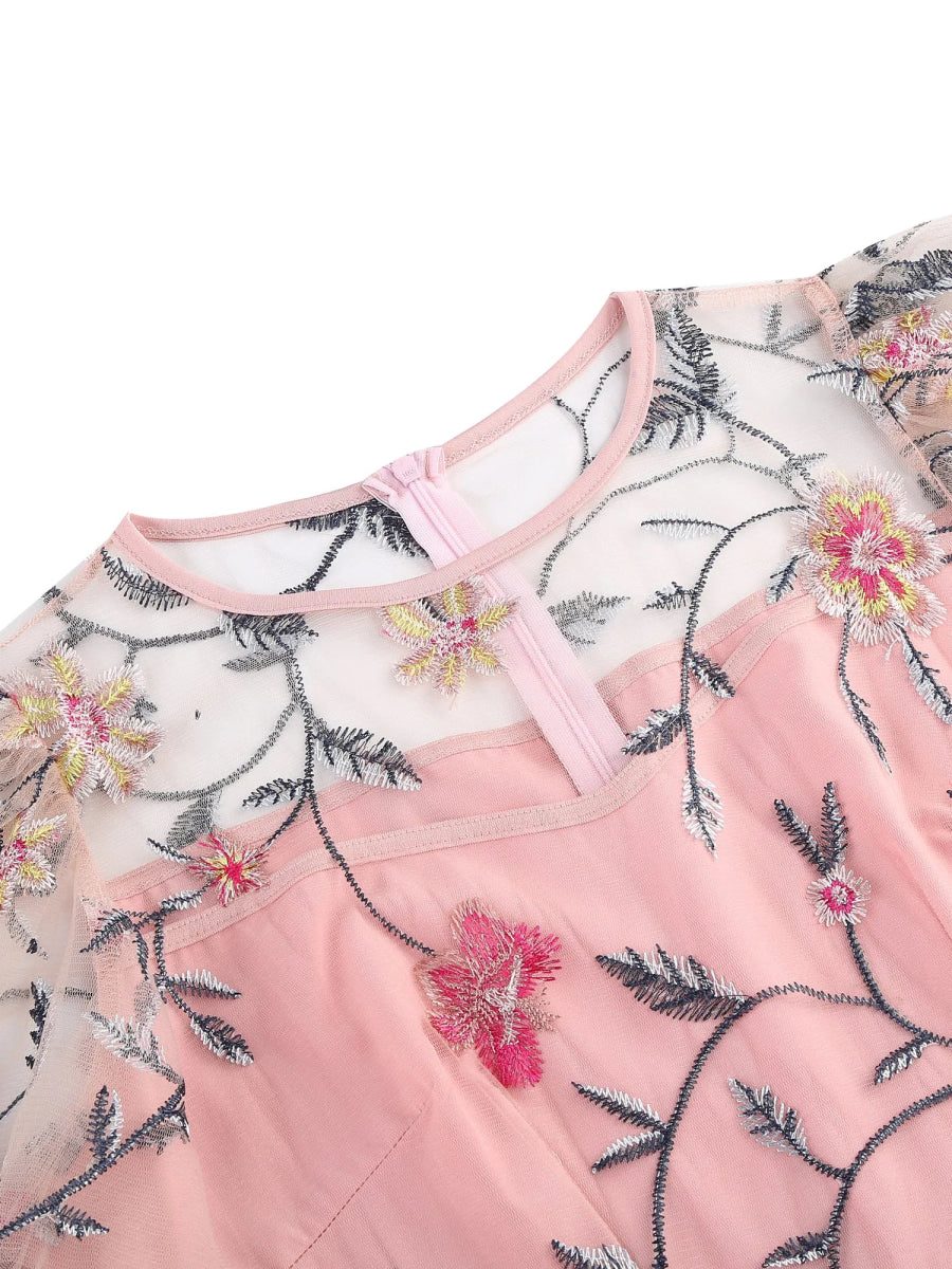 Robe Année 50 Avec Pétales - Louise Vintage