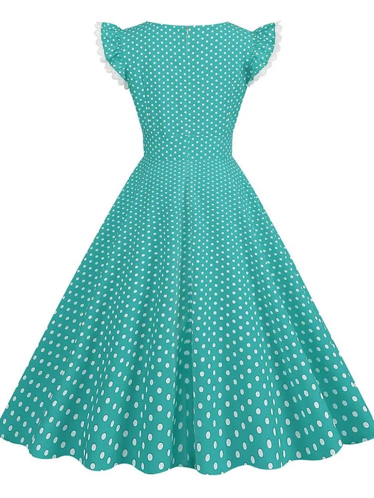 Robe Année 50 Bleu Pastel - Louise Vintage