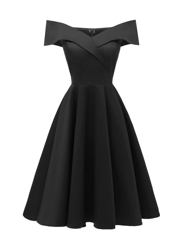 Robe Année 50 Chic Noire - Louise Vintage