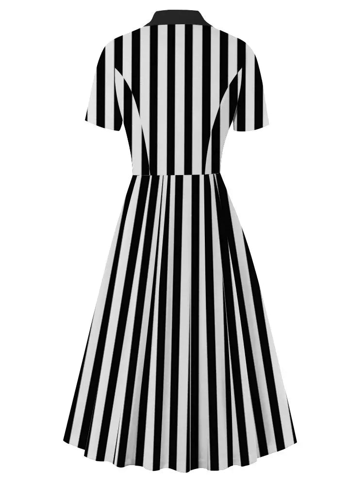 Robe Année 50 Noir et Blanc - Louise Vintage