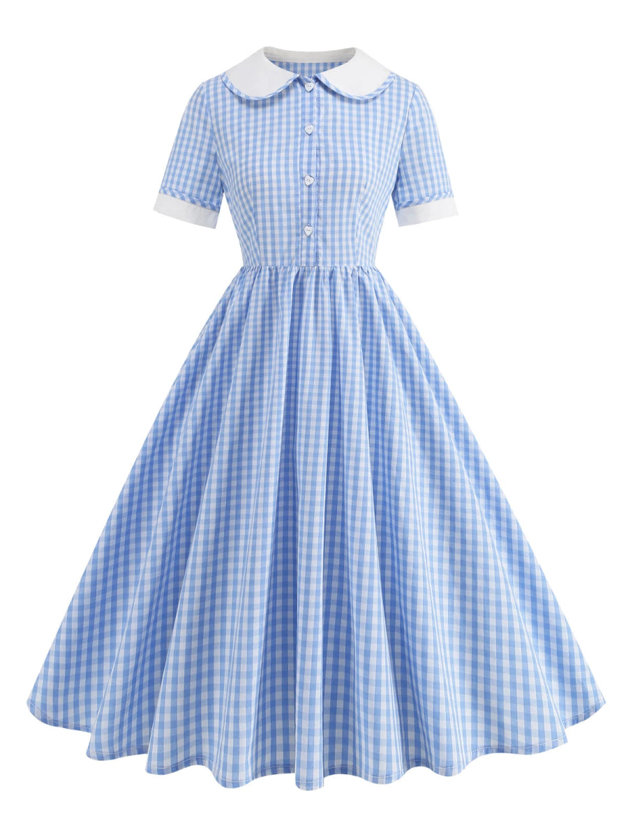 Robe Année 50 Paris Bleu - Louise Vintage