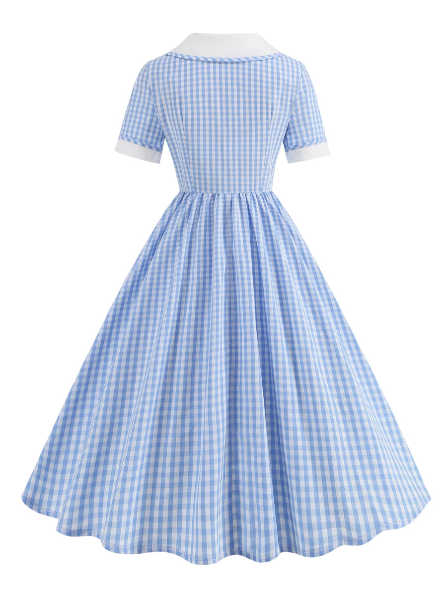 Robe Année 50 Paris Bleu - Louise Vintage