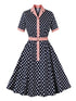 Robe Année 50 Paris Marine - Louise Vintage