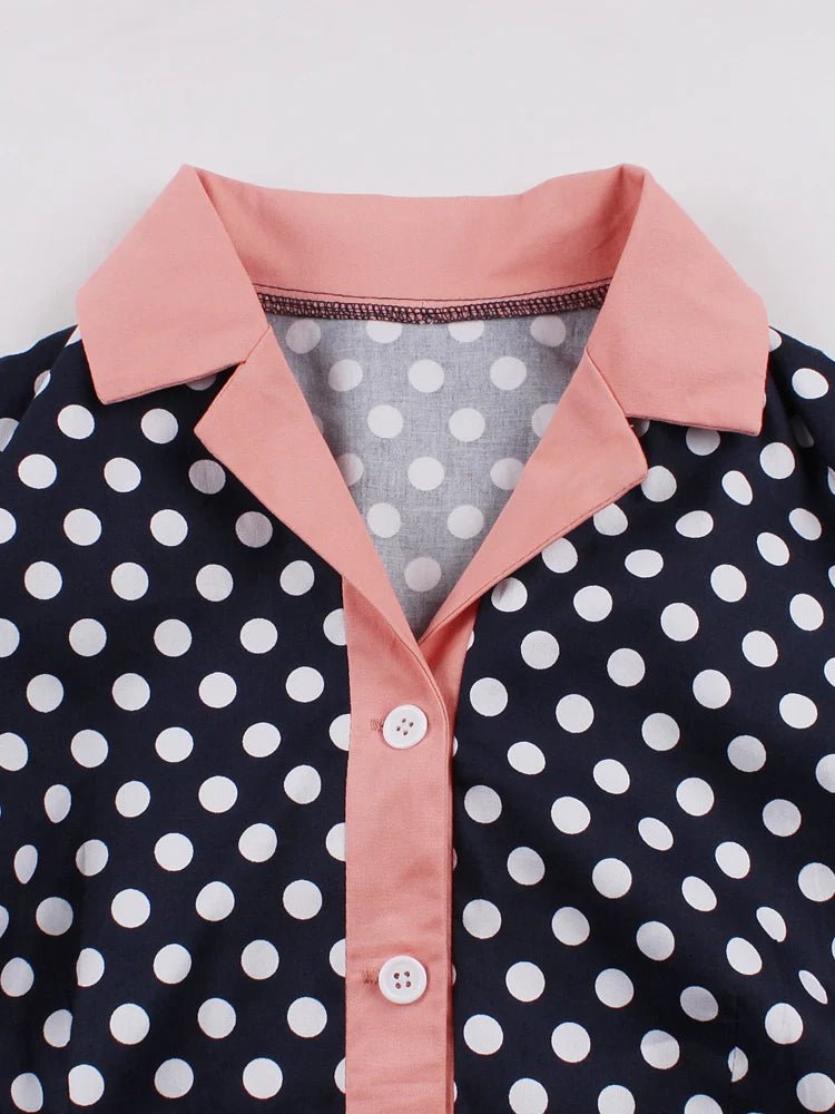 Robe Année 50 Paris Marine - Louise Vintage