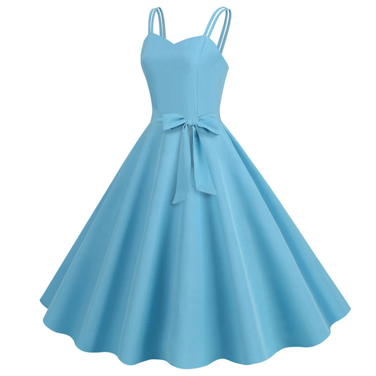 Robe Année 50 Pin Up pas Cher Bleue - Louise Vintage