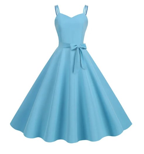 Robe Année 50 Pin Up pas Cher Bleue - Louise Vintage