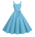 Robe Année 50 Pin Up pas Cher Bleue - Louise Vintage