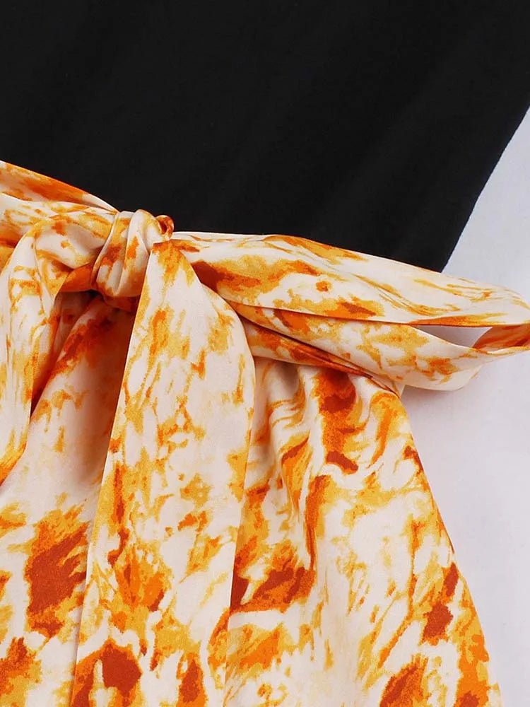 Robe Année 50 Pin Up pas Cher Jaune Fleurs - Louise Vintage