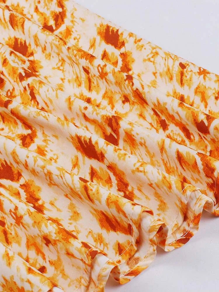 Robe Année 50 Pin Up pas Cher Jaune Fleurs - Louise Vintage