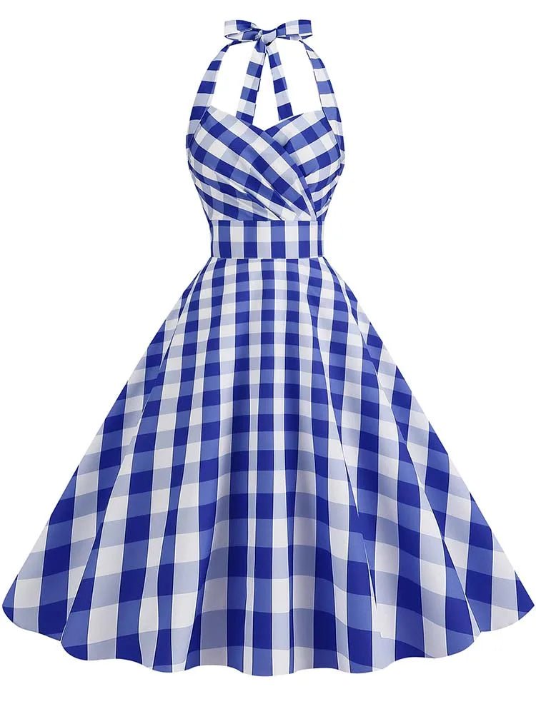 Robe Année 50 Pin Up pas Cher Marine - Louise Vintage