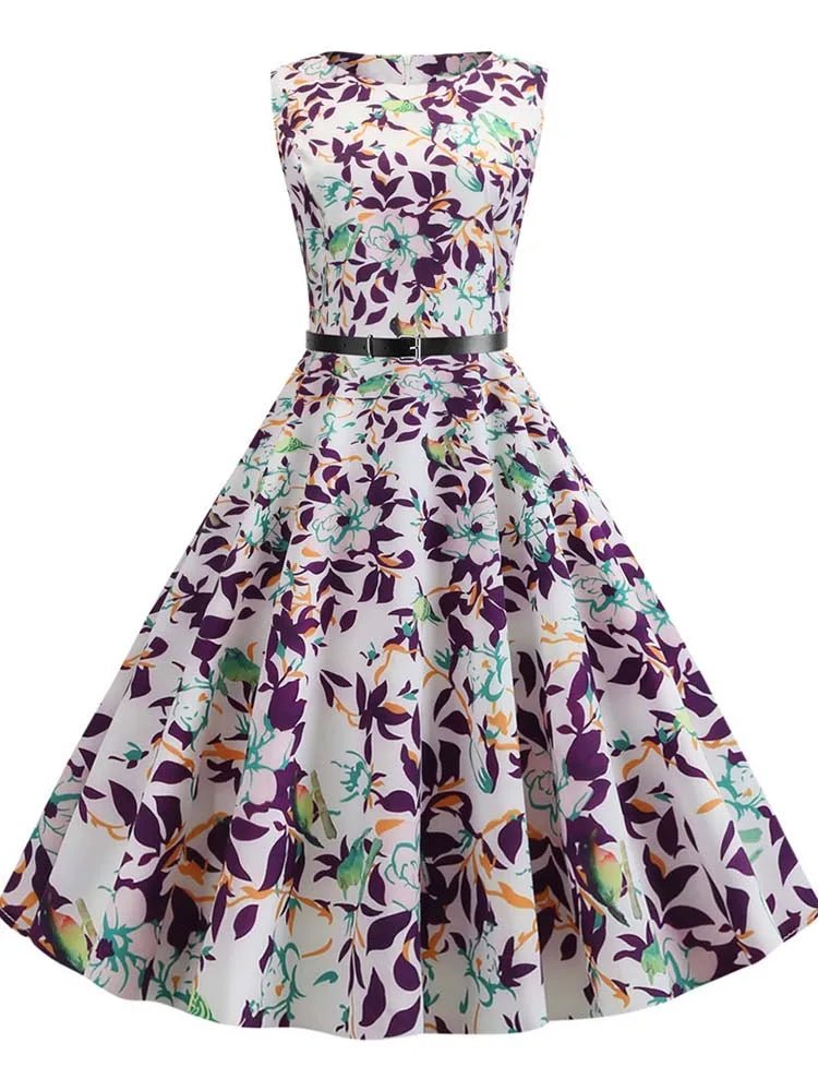 Robe Année 50 Pin Up pas Cher Papillons - Louise Vintage