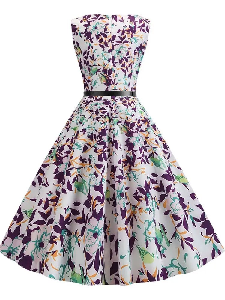 Robe Année 50 Pin Up pas Cher Papillons - Louise Vintage