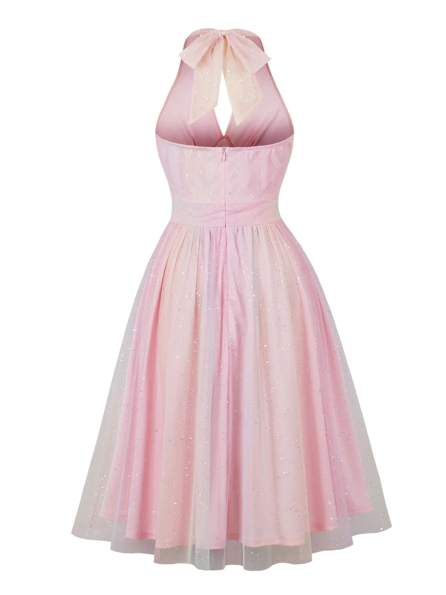 Robe Année 50 Vieux Rose - Louise Vintage