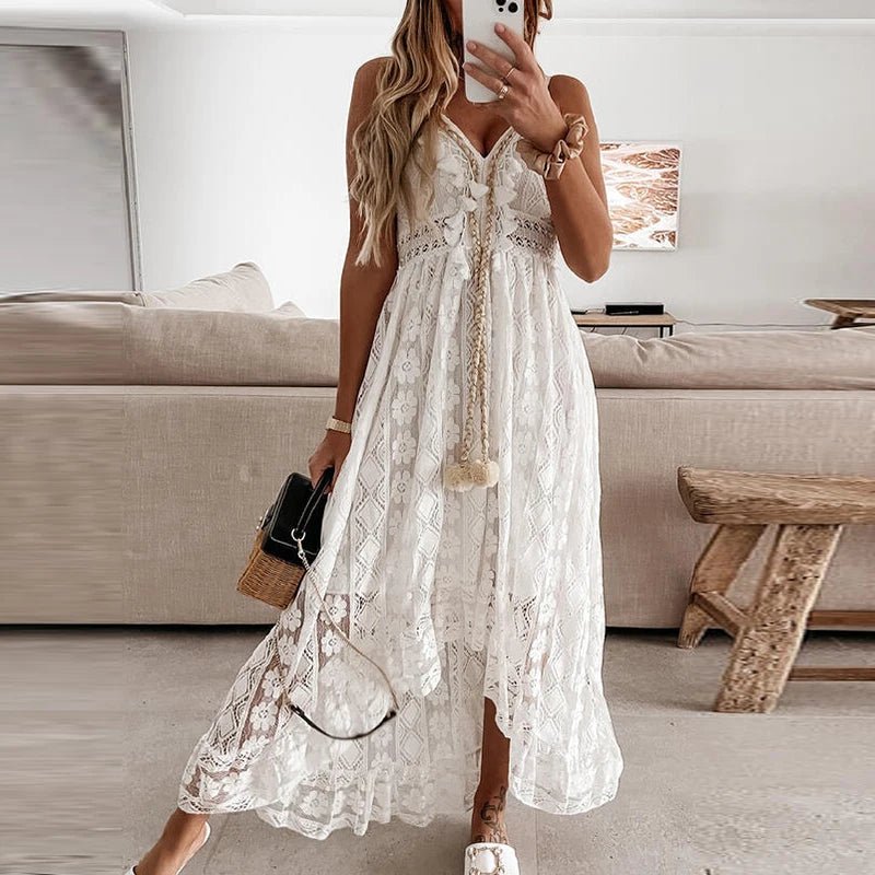 Robe Année 60 70 Blanche - Louise Vintage
