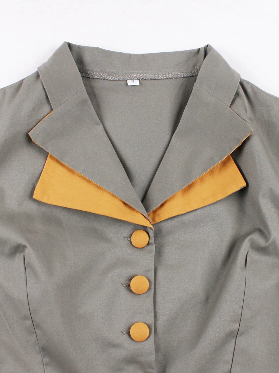 Robe Année 60 Chic Gris - Louise Vintage