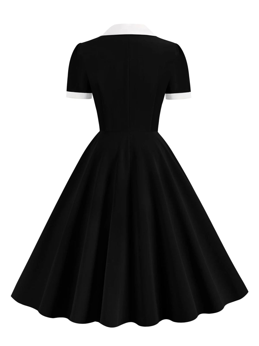 Robe Année 60 Chic Noire - Louise Vintage