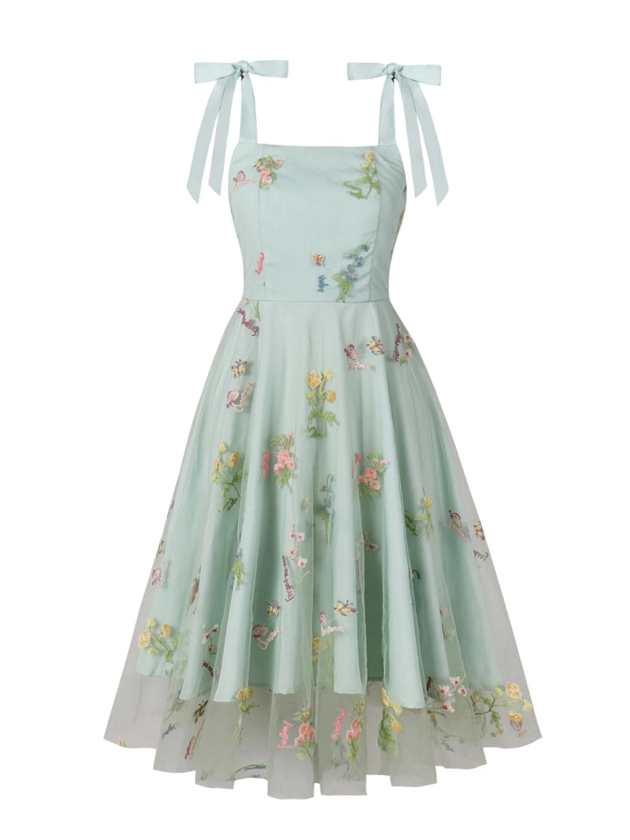 Robe Année 60 Pour Mariage Verte - Louise Vintage