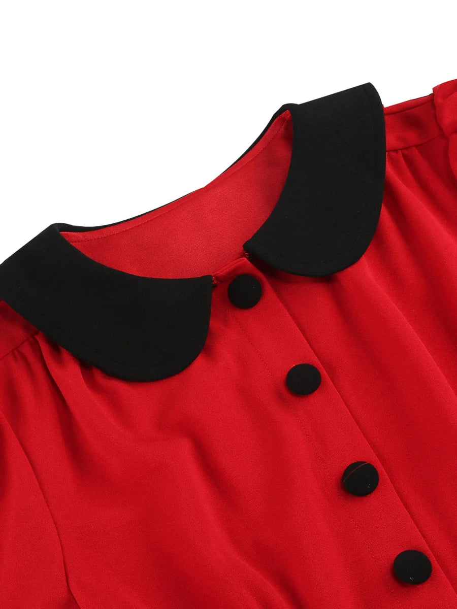 Robe Année 60 Vintage Rouge - Louise Vintage