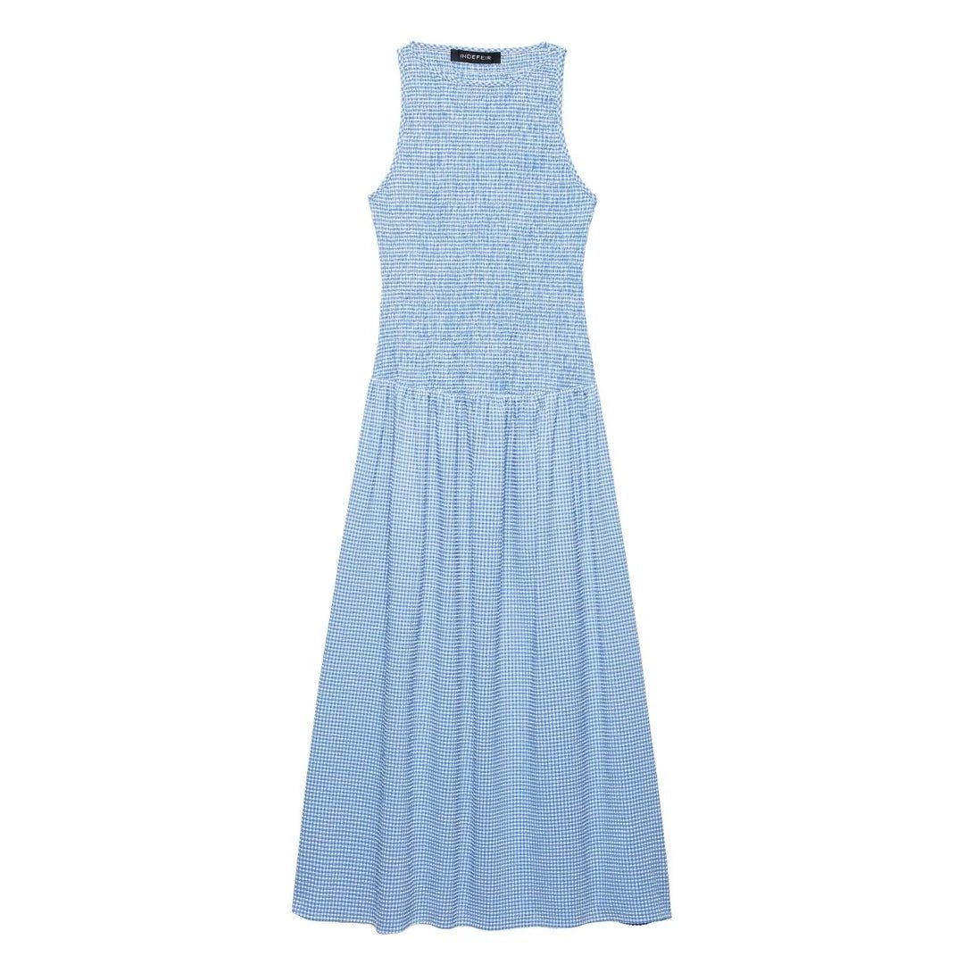 Robe Année 70 Chic Bleue - Louise Vintage