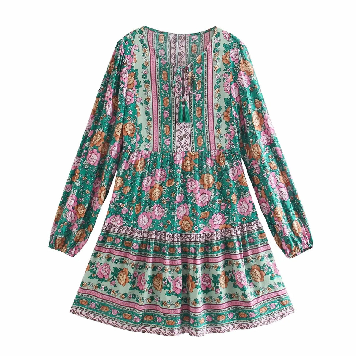 Robe Année 70 Chic Grosses Fleurs - Louise Vintage