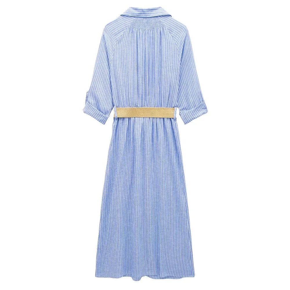 Robe Année 70 Chic Rayée - Louise Vintage