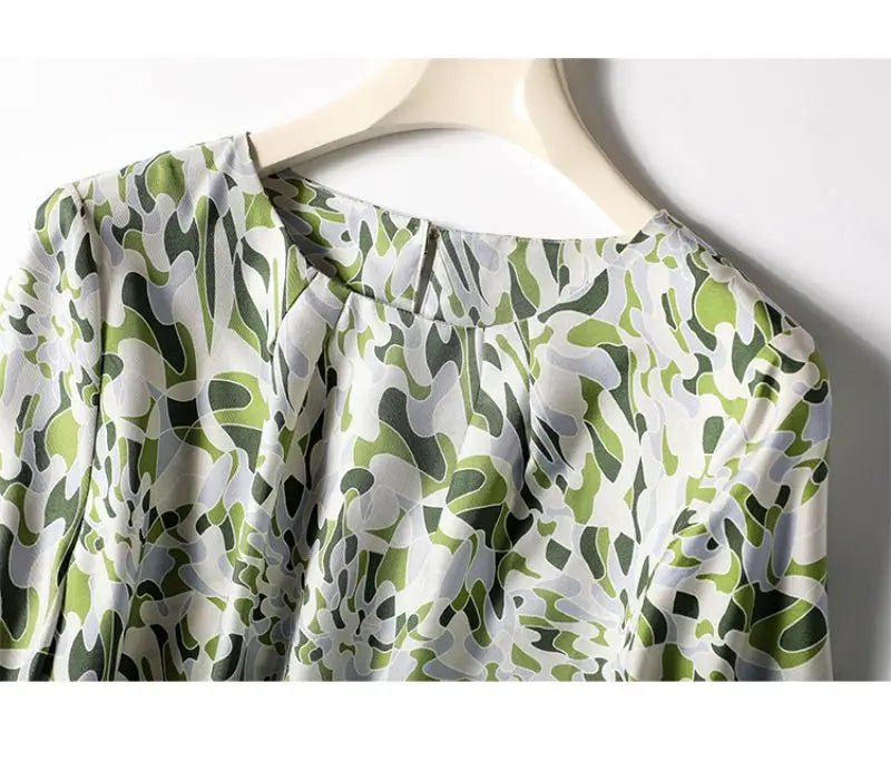 Robe Année 70 Couleur Verte - Louise Vintage