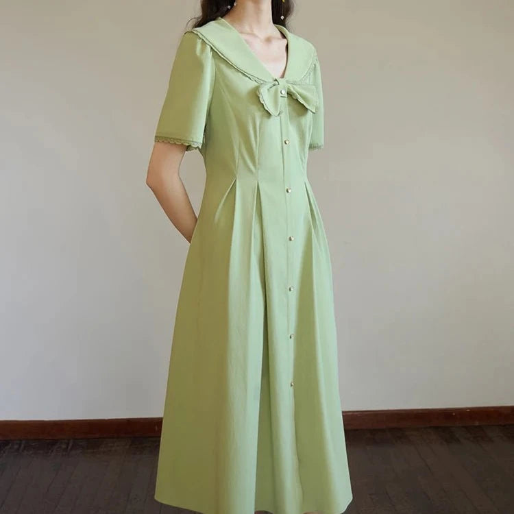 Robe Année 70 Grande Taille Verte - Louise Vintage