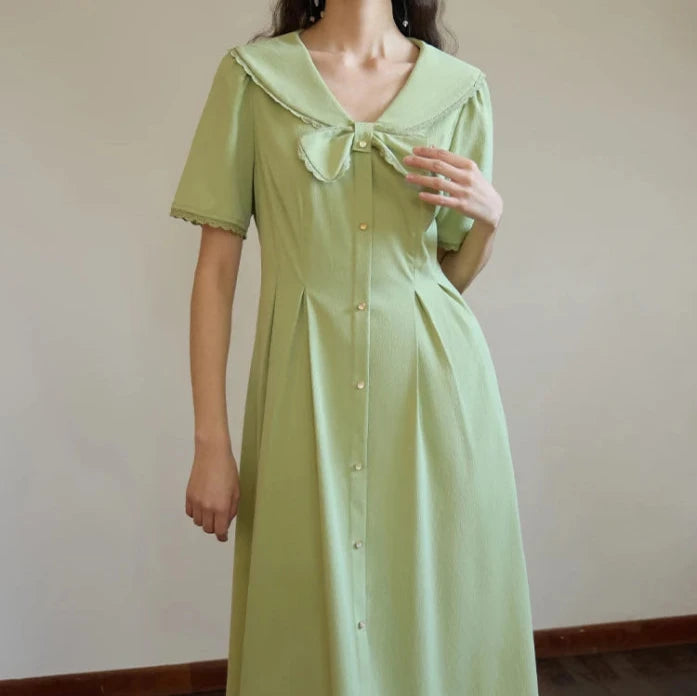 Robe Année 70 Grande Taille Verte - Louise Vintage