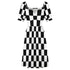 Robe Année 70 Vichy Noire - Louise Vintage