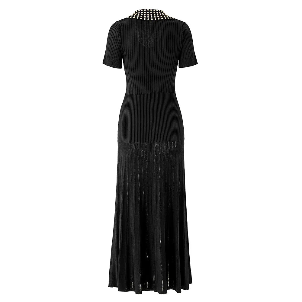 Robe Année 70 Vintage Noir et Blanc - Louise Vintage