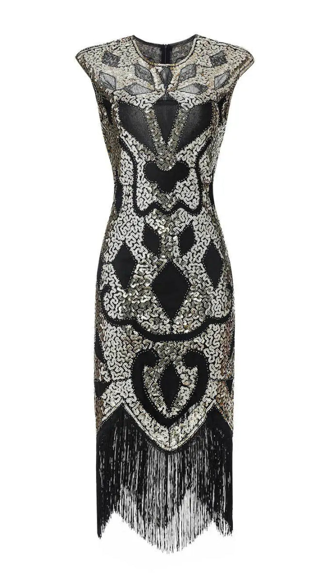 Robe Années 20 Grande Taille Or - Louise Vintage