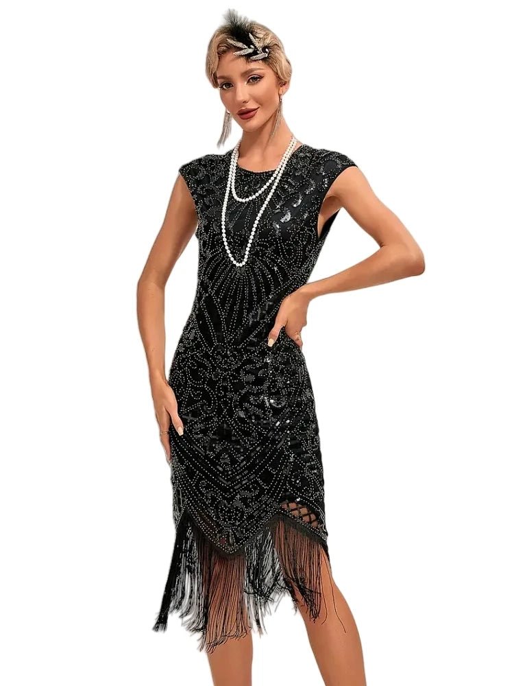 Robe Années 20 Vintage Grande Taille Noire - Louise Vintage