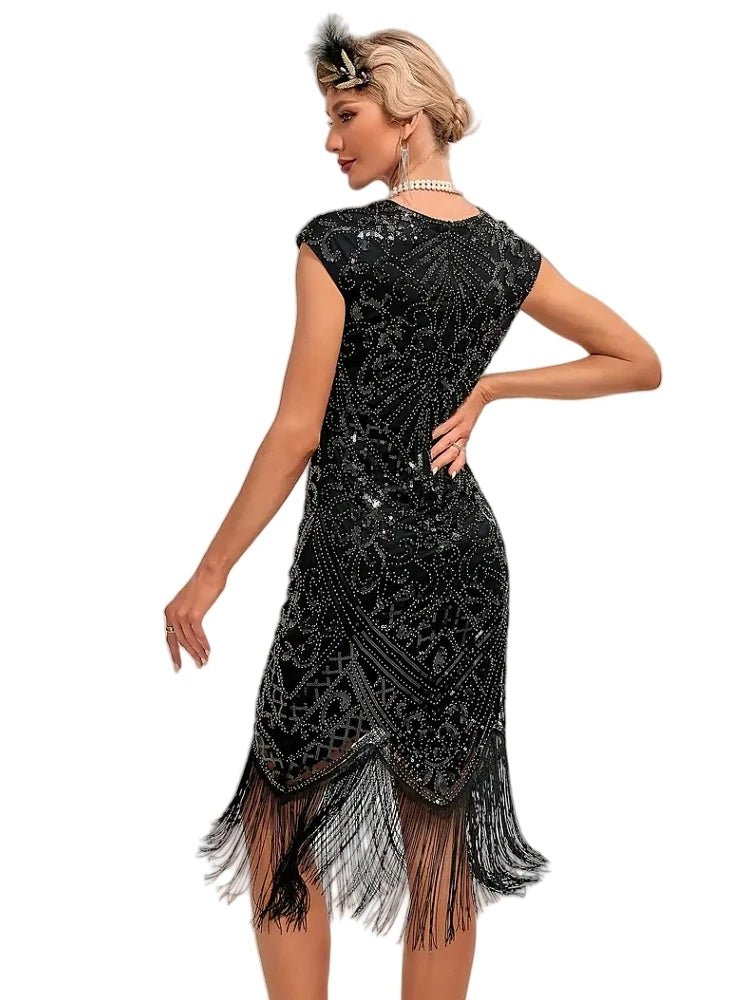 Robe Années 20 Vintage Grande Taille Noire - Louise Vintage