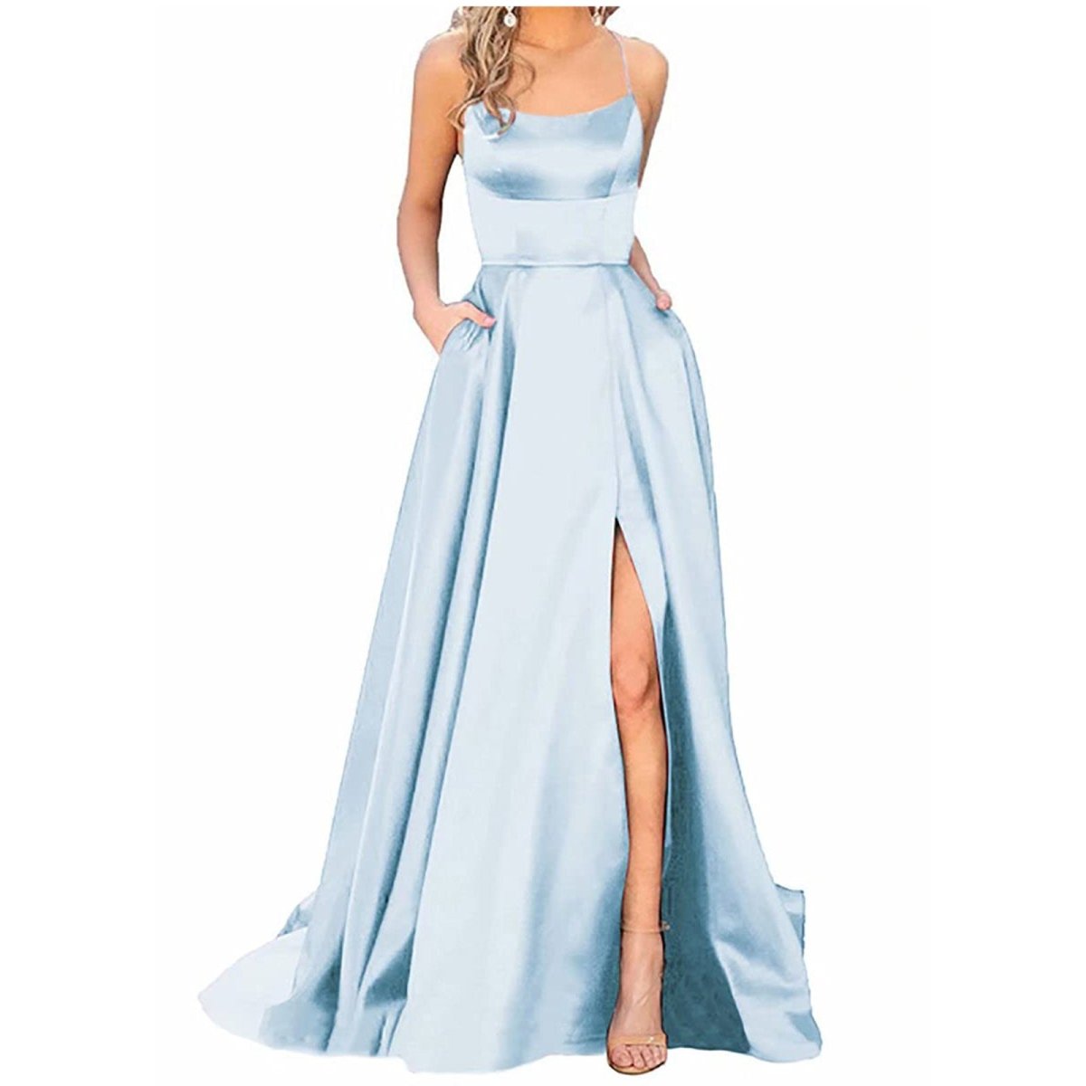 Robe Années 40 Asymétrique Bleu - Louise Vintage