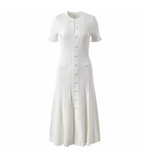 Robe Années 40 Beige - Louise Vintage