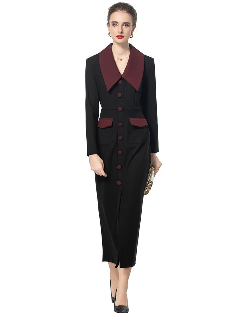 Robe Années 40 Col Claudine - Louise Vintage