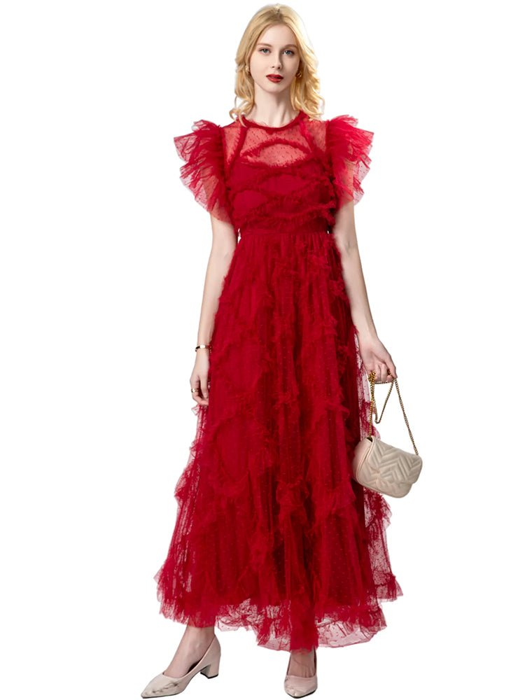 Robe Années 40 Femme Bordeaux - Louise Vintage