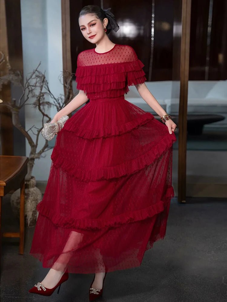 Robe Années 40 Femme Bordeaux - Louise Vintage