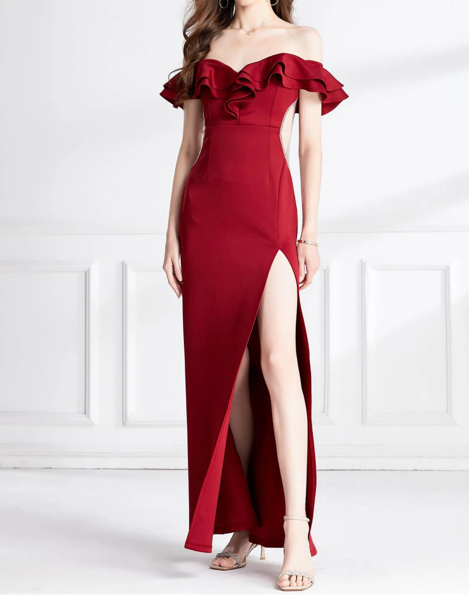 Robe Années 40 Fendue - Louise Vintage