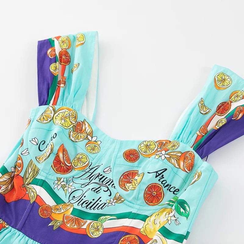 Robe Années 40 Imprimés Fruits - Louise Vintage