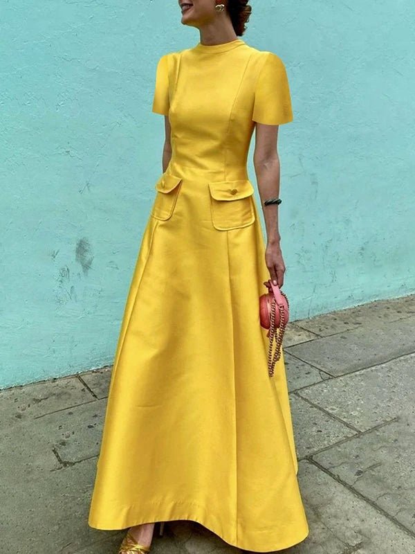 Robe Années 40 Jaune à Pois - Louise Vintage