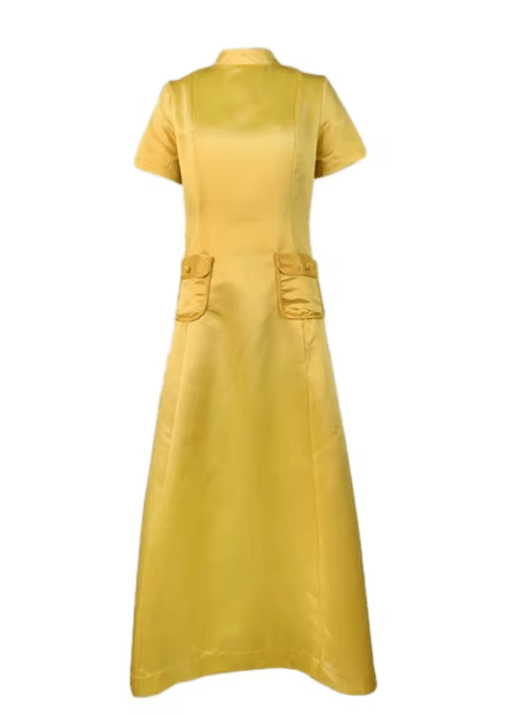 Robe Années 40 Jaune à Pois - Louise Vintage
