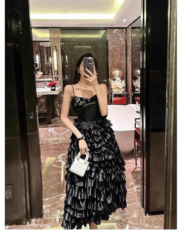 Robe Années 40 Noire Jupe Plissée - Louise Vintage